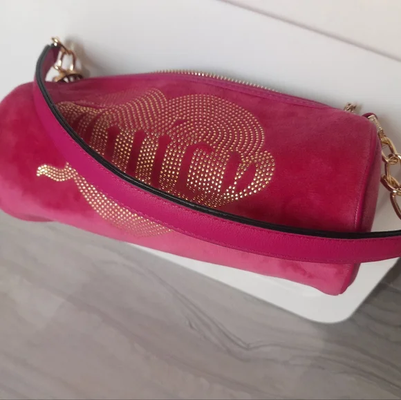 Juicy Couture Pink Velour Shoulder Hand Bag - Picture 13 of 15